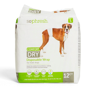 Sophresh Dry Comfort Pañal Desechable para Perro Macho, Grande Sophresh Dry Comfort Pañal Desechable para Perro Macho, Grande