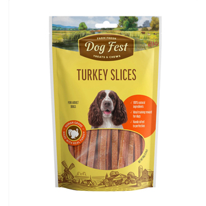 Dog Fest Premio Natural con Forma de Rebanadas Receta Pavo para Perro, 90 g Dog Fest Premio Natural con Forma de Rebanadas Receta Pavo para Perro, 90 g