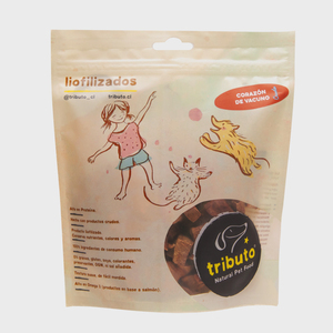 Tributo Snack Crudo Liofilizado Receta Corazón de Vacuno para Perro y Gato, 100 g Tributo Snack Crudo Liofilizado Receta Corazón de Vacuno para Perro y Gato, 100 g